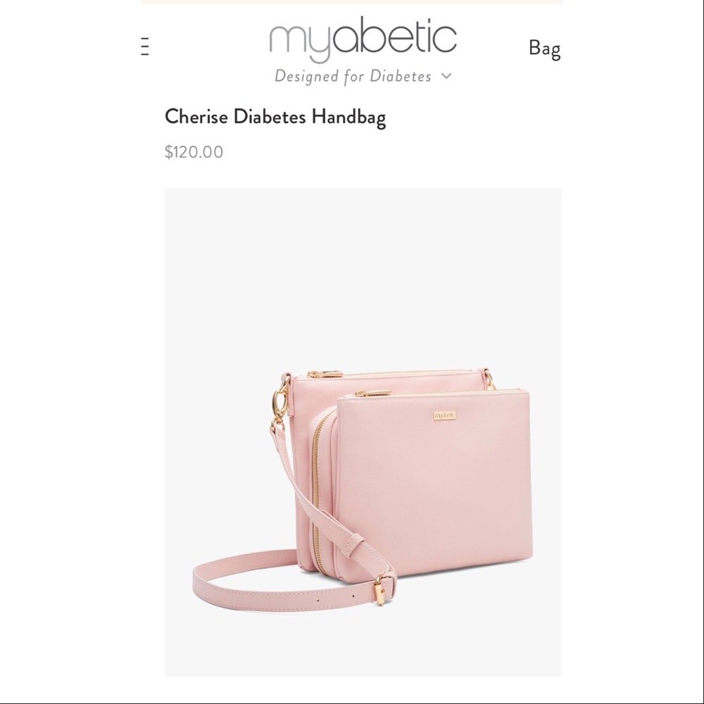 MYABETIC PURSE. bubble gum pink Diabetic essential